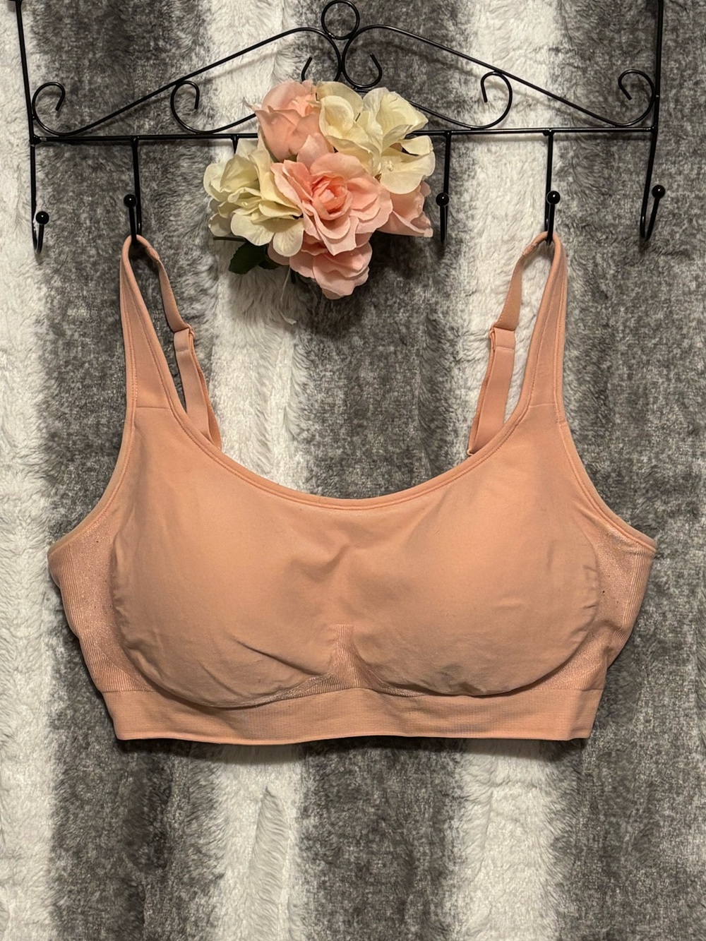 Shapermint Daily Comfort Wireless Shaper Bra - Rose Tan size XL